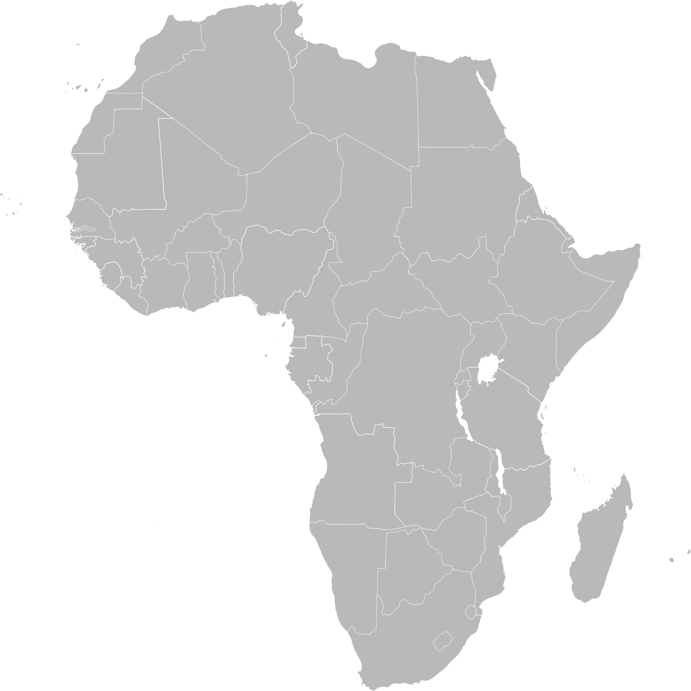 Outline map Africa SVG Clip arts