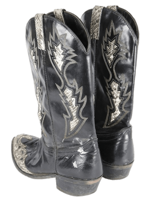 Pair Of Black Cowboy Boots PNG icon