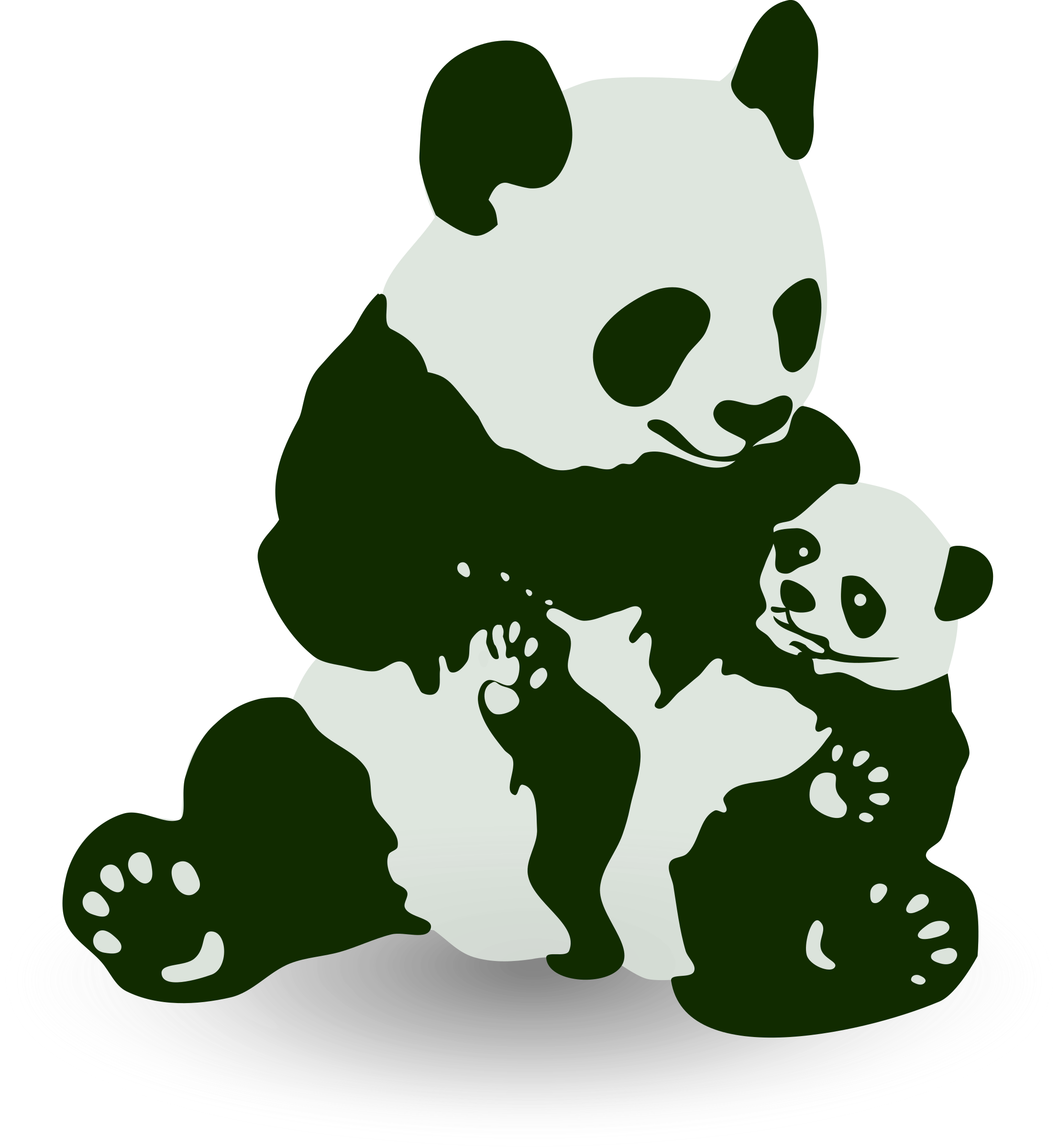 Panda & Baby Panda Clip arts