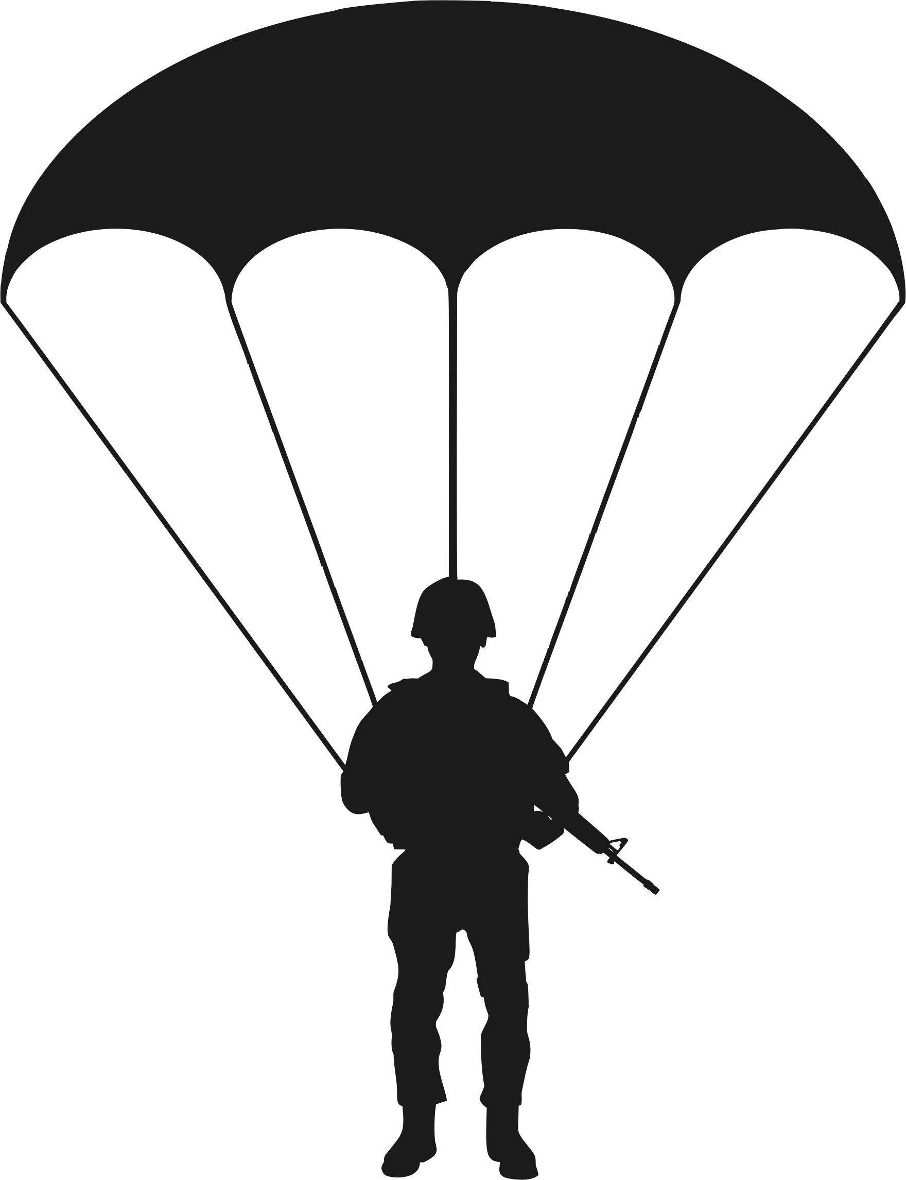 Paratrooper Silhouette Clip arts