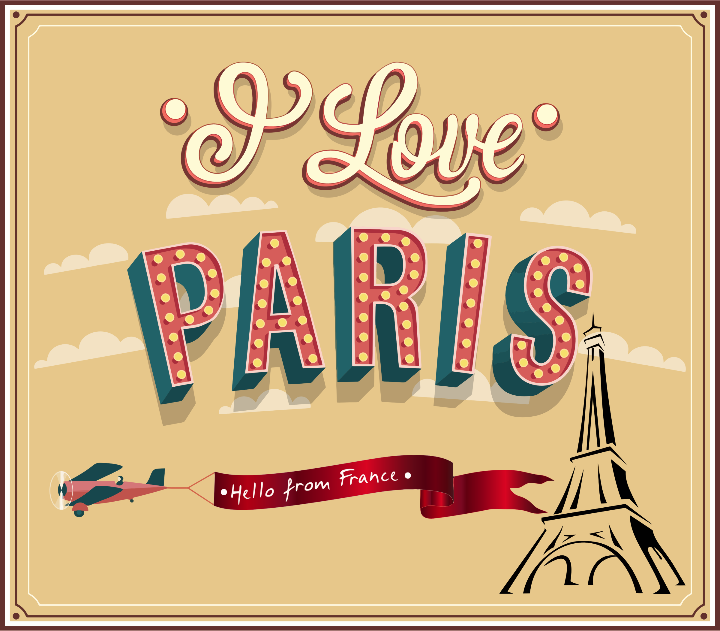 Paris Travel Poster By Jean Beaufort Clip arts