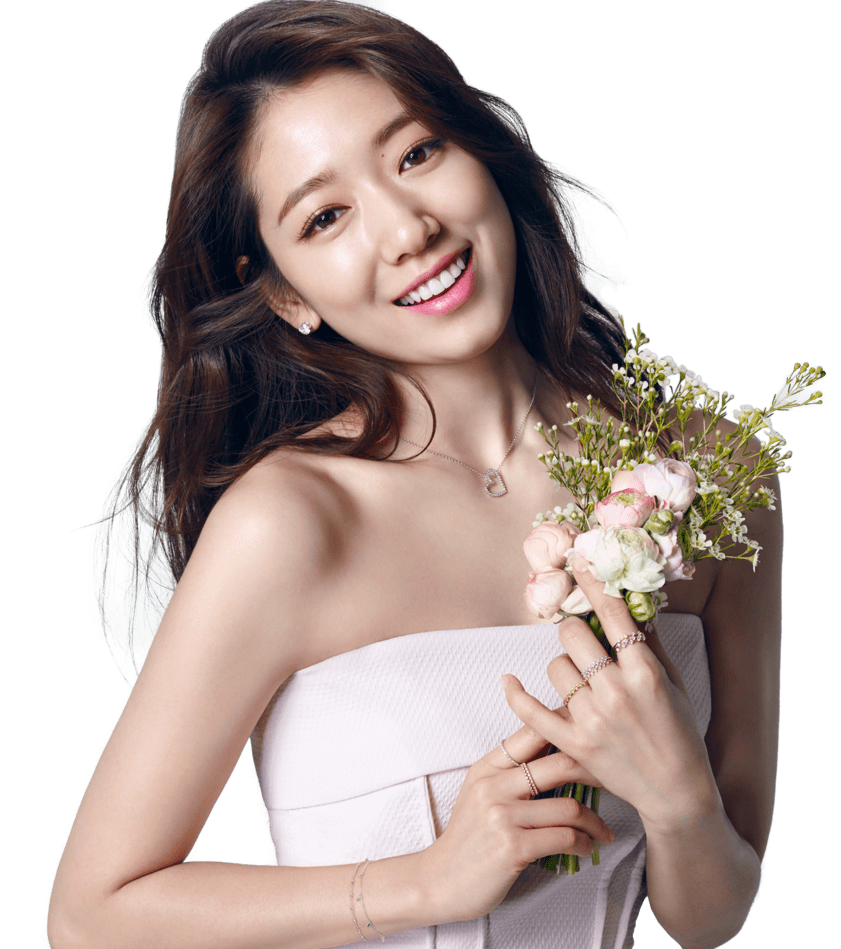 Park Shin Hye With A Bouquet Of Flowers SVG Clip arts