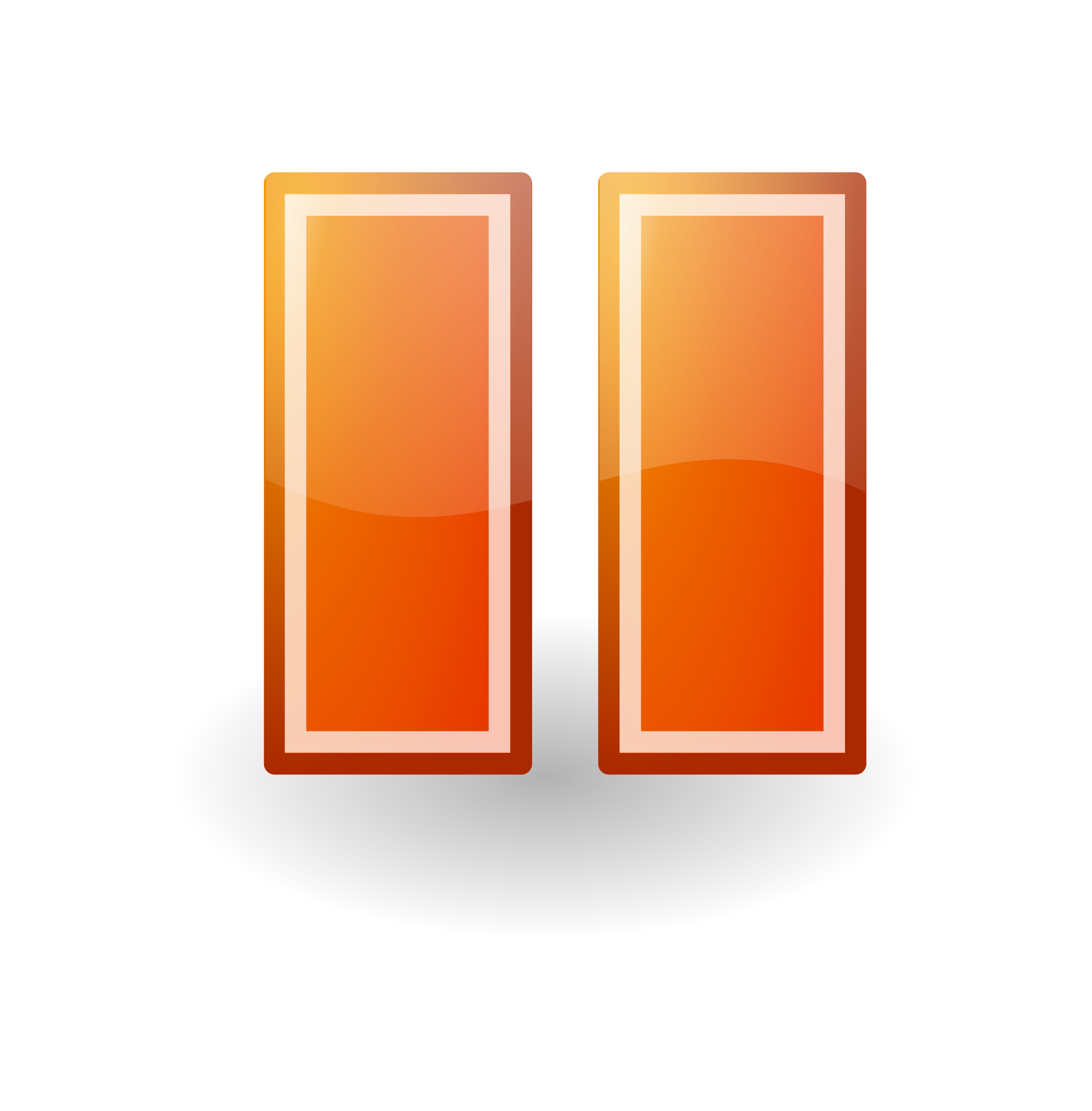 Pause Orange Button Tango Style PNG icon