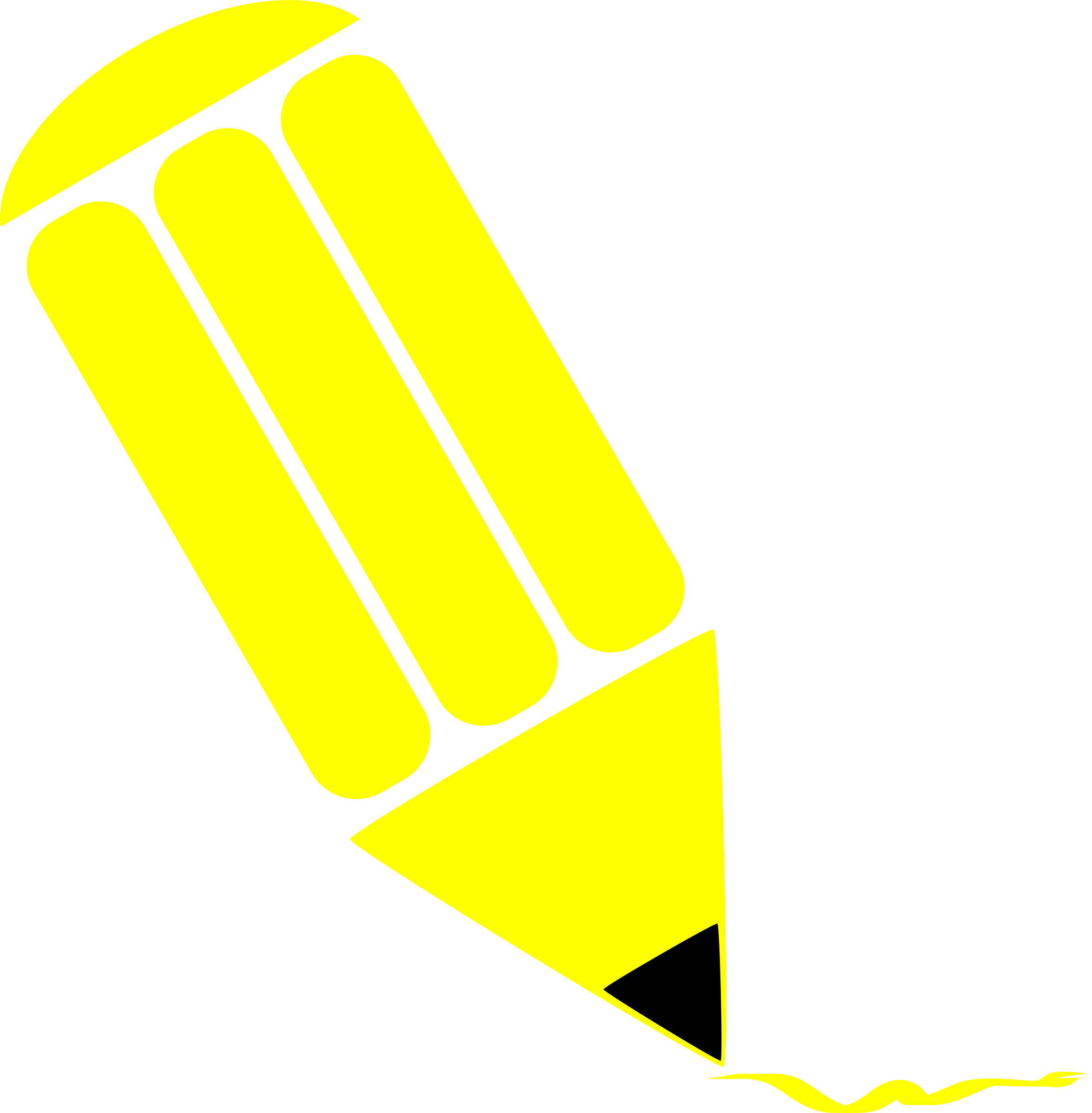 Pencil stylized Yellow SVG Clip arts