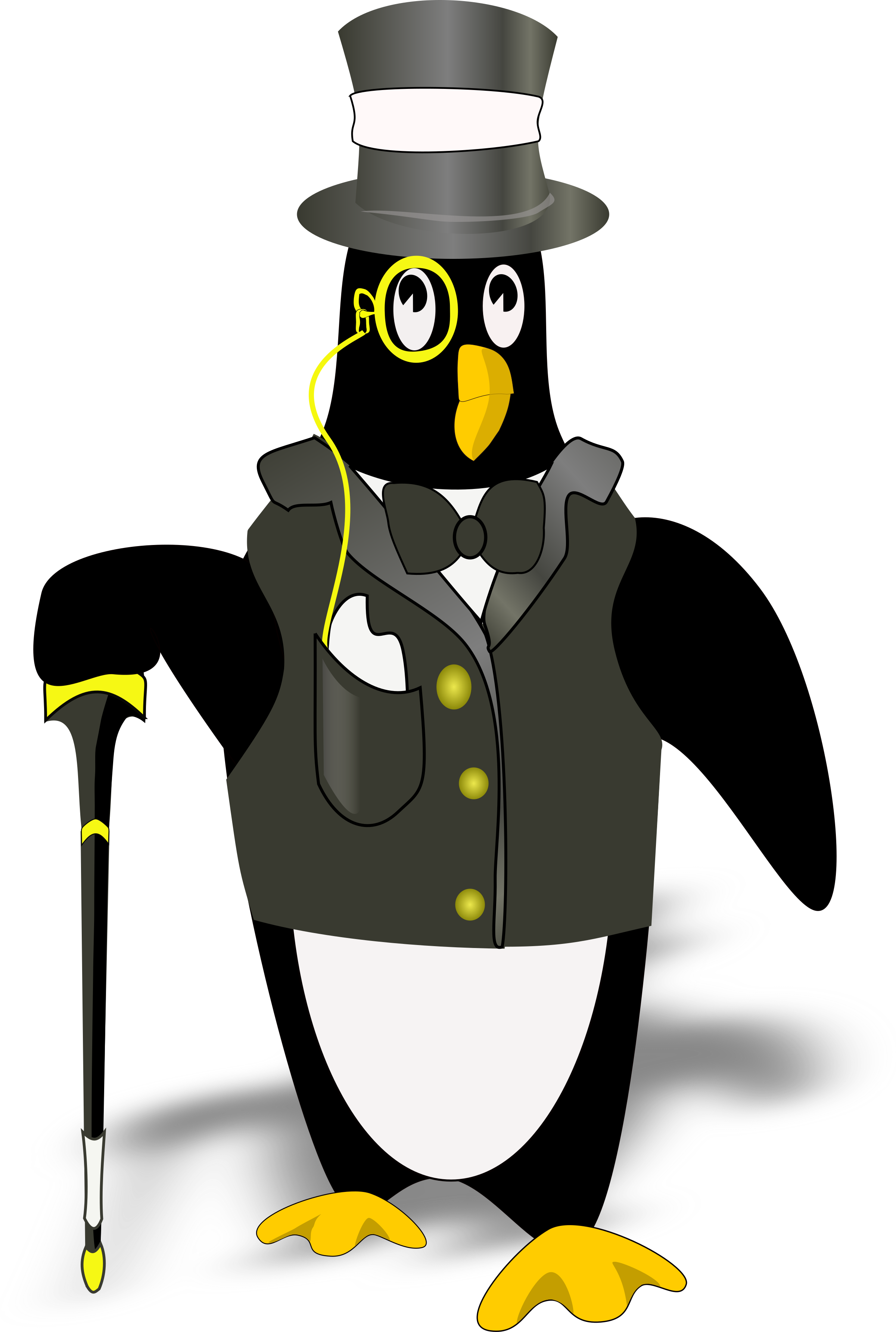 penguin in tux(bordered correctly) Clip arts