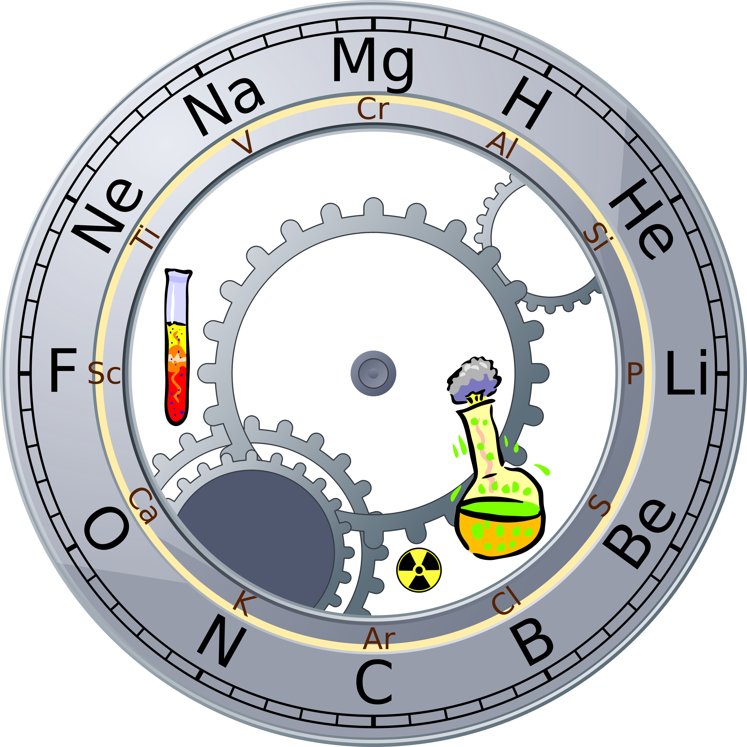 Periodic Table Roman Clock PNG icon