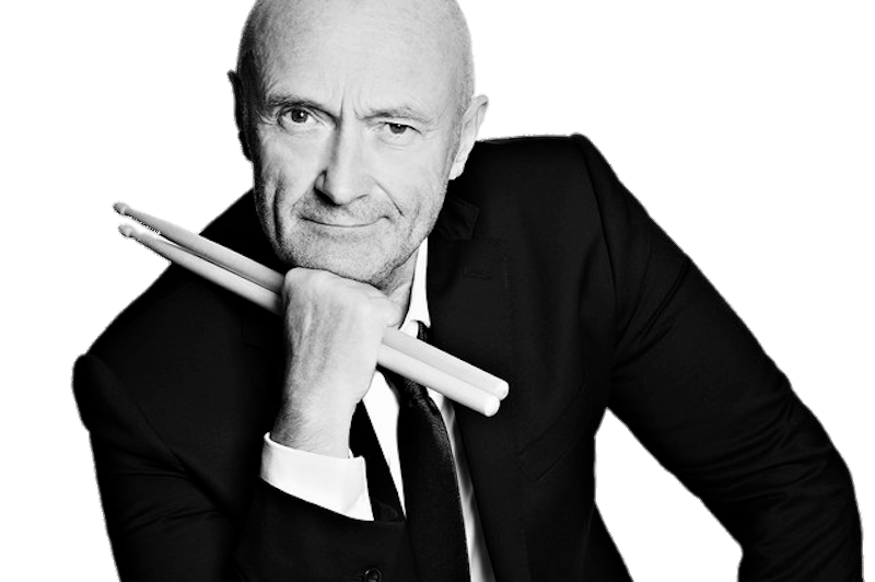 Phil Collins Holding Drum Sticks PNG icon