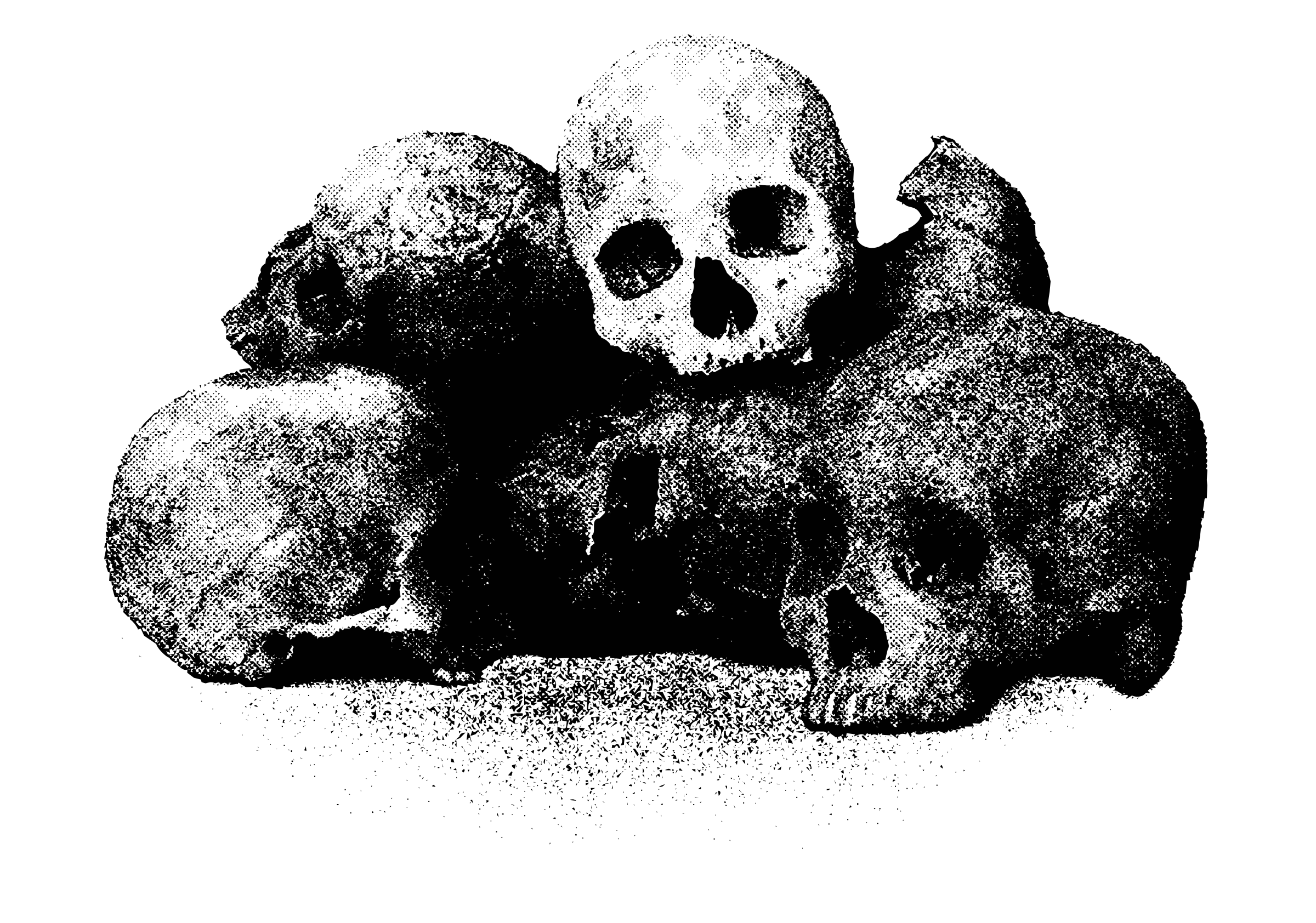 Pile of skulls 2 SVG Clip arts
