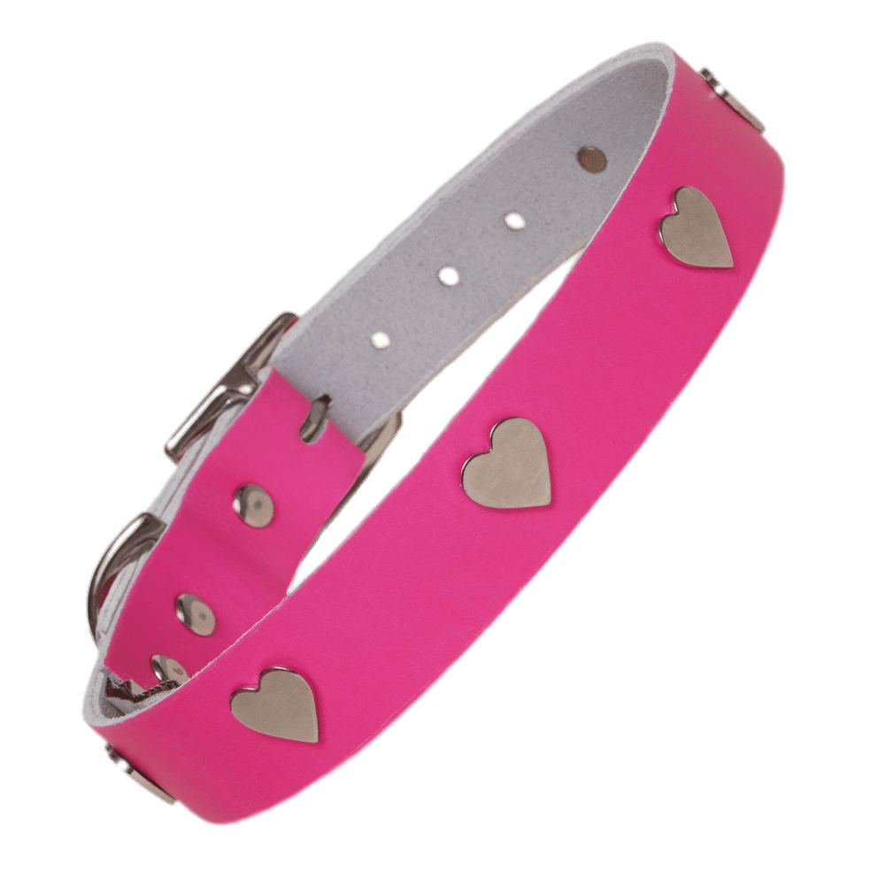 Pink Dog Collar With Hearts Clip arts