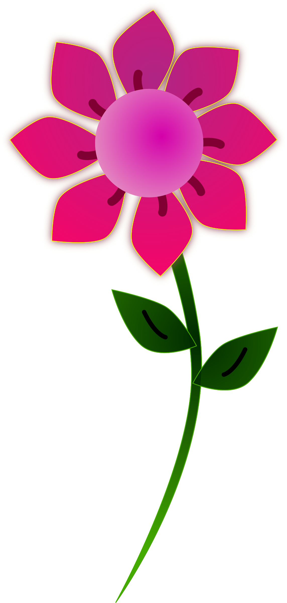 Pink Sun Flower Clip arts