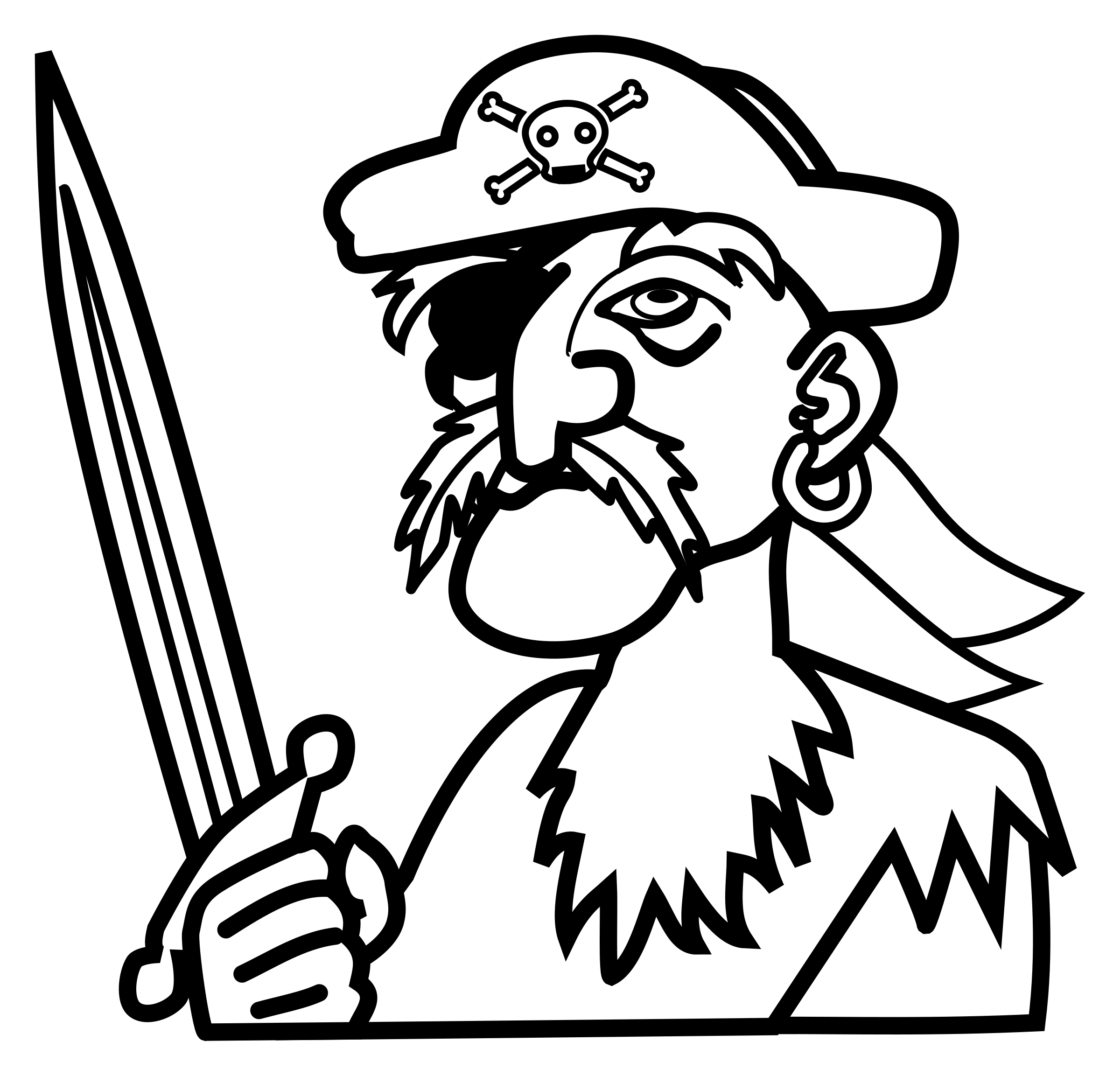 pirate - lineart PNG icon