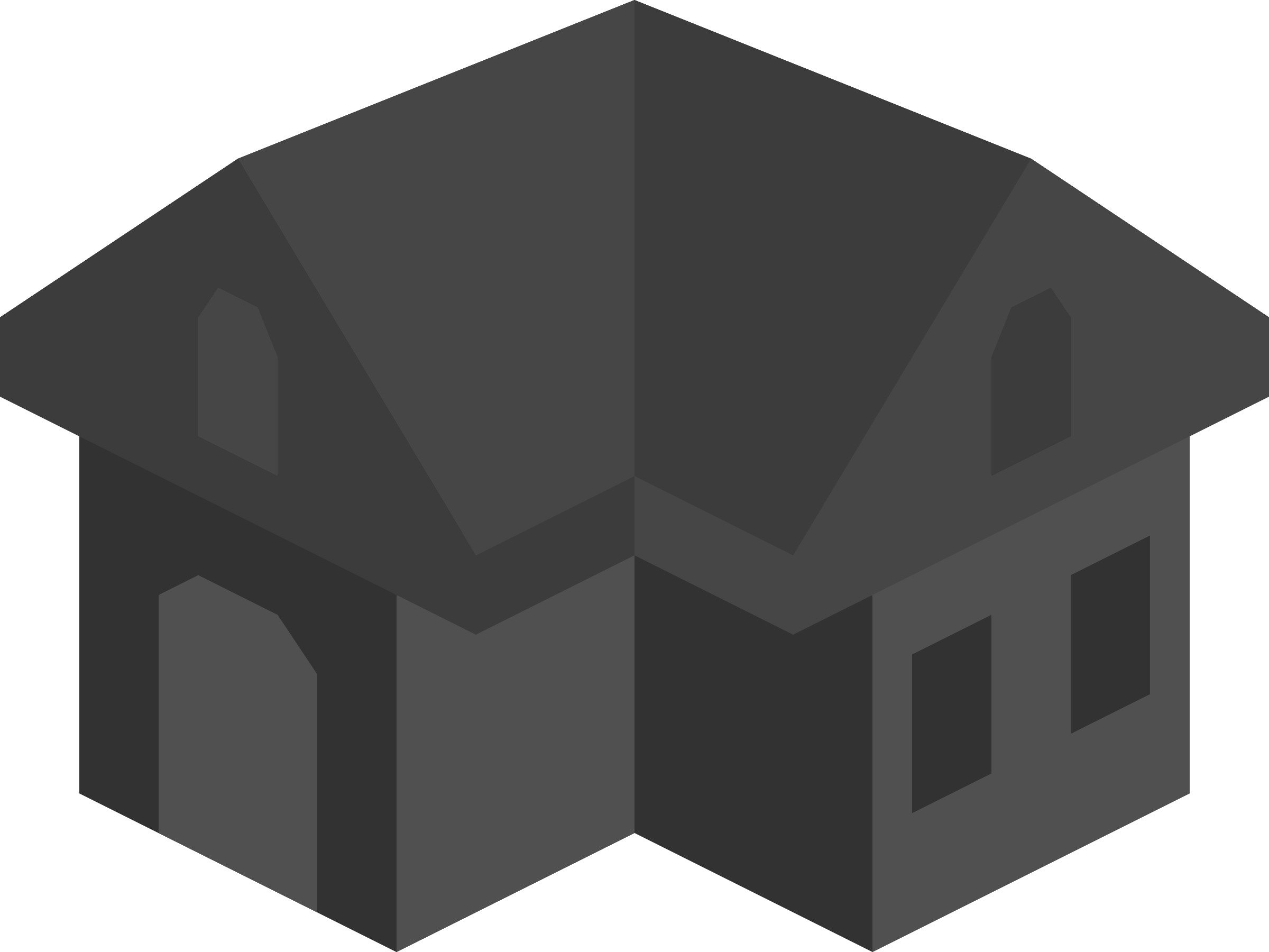 Placeholder Isometric Building Icon Dark SVG Clip arts