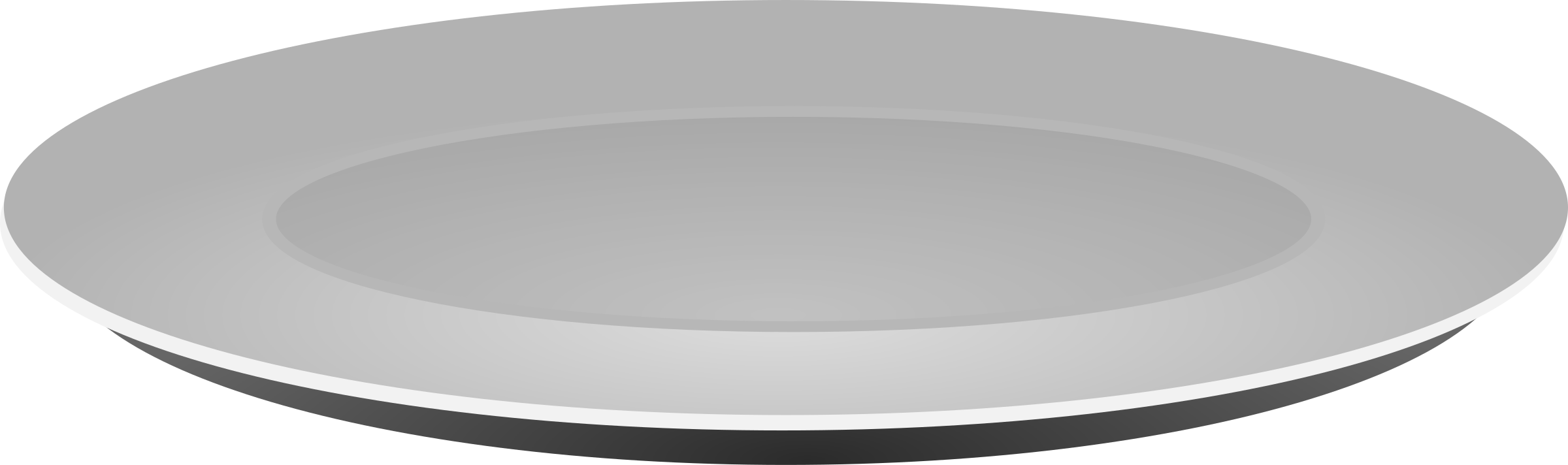 Plain Grey Plate SVG Clip arts