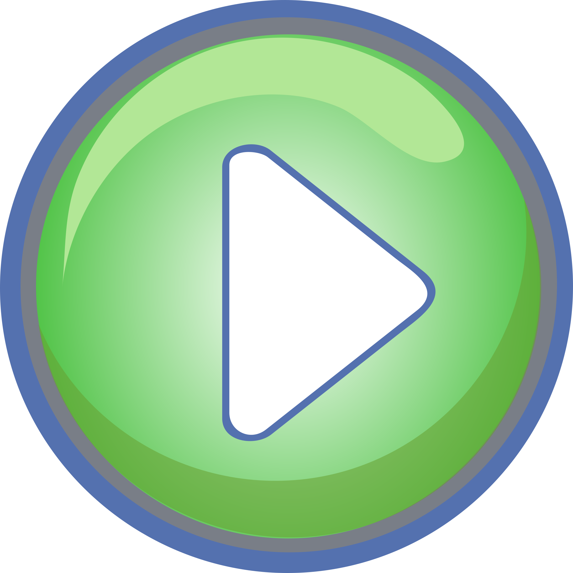 Play Button Green with Blue Border SVG Clip arts