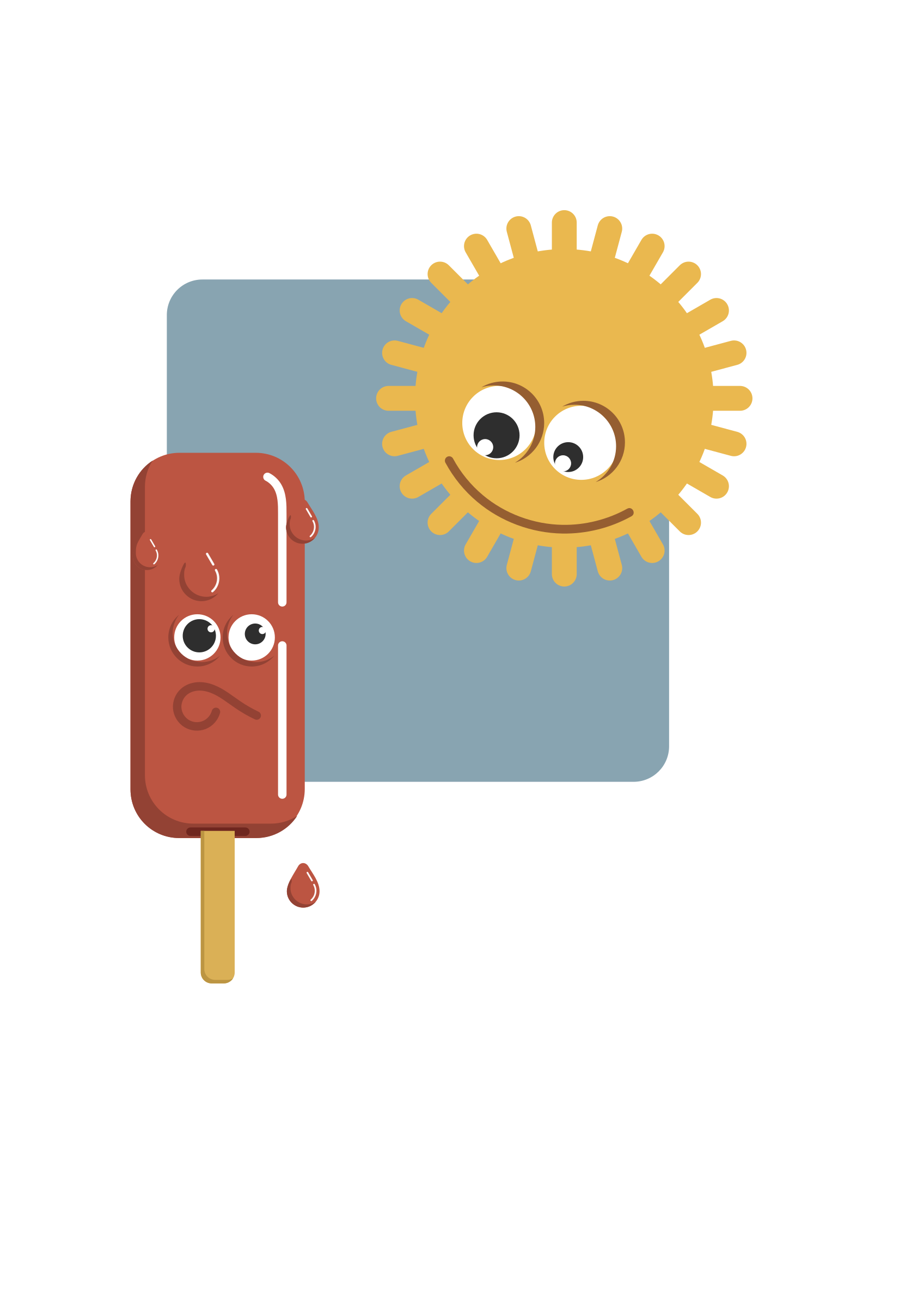 Popsicle and the sun SVG Clip arts