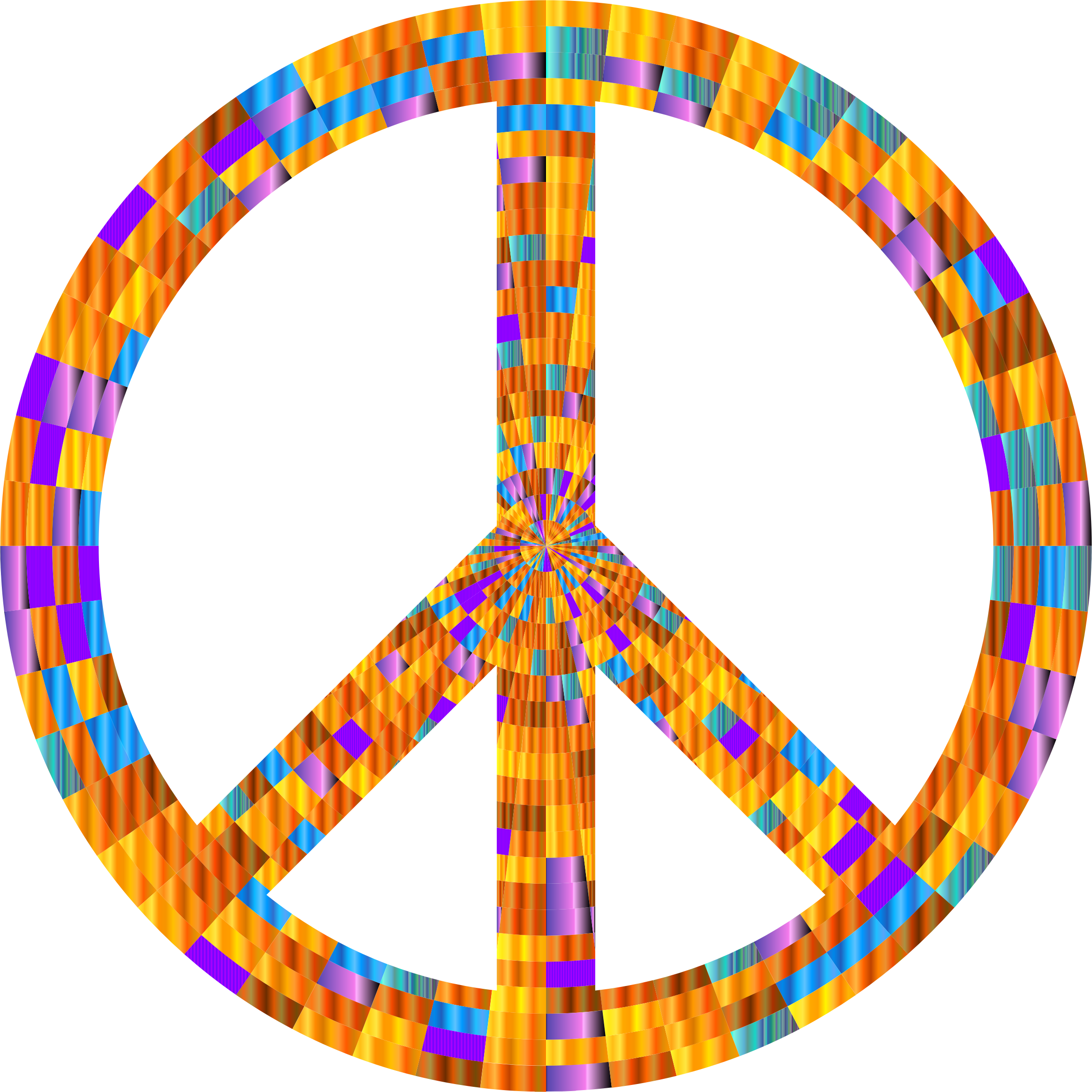 Prismatic Peace Sign 10 PNG icon