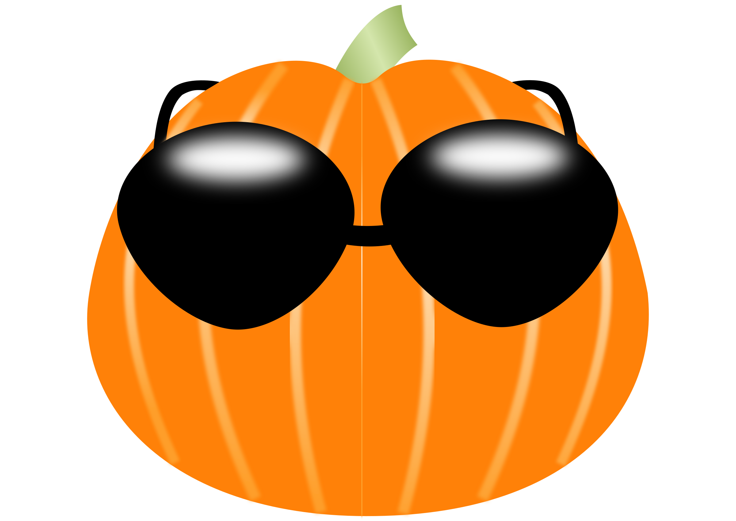 Pumpkin wearing sunglasses Clip arts