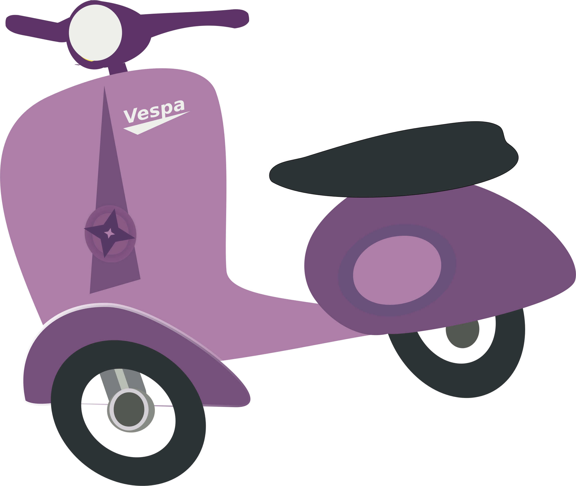 Purple Vespa scooter Clip arts