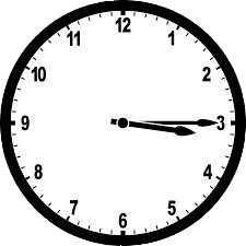 Quarter Past Three Analogue Clock PNG icon
