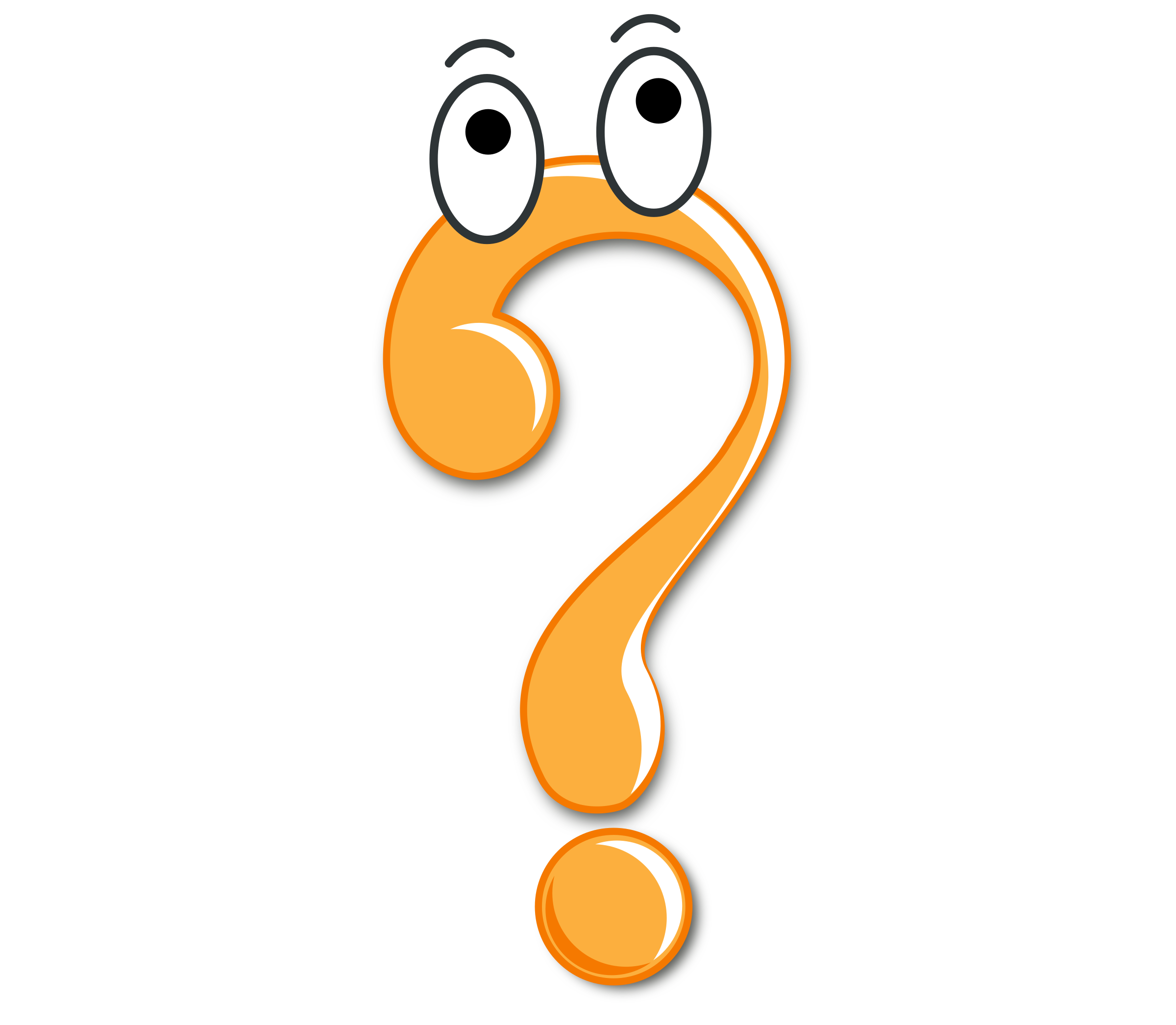 Question Mark Symbol with Cartoon eyes Icons PNG - Free PNG and Icons  Downloads
