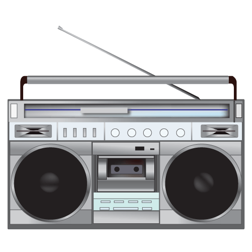 Radio 80s Illustration PNG icon