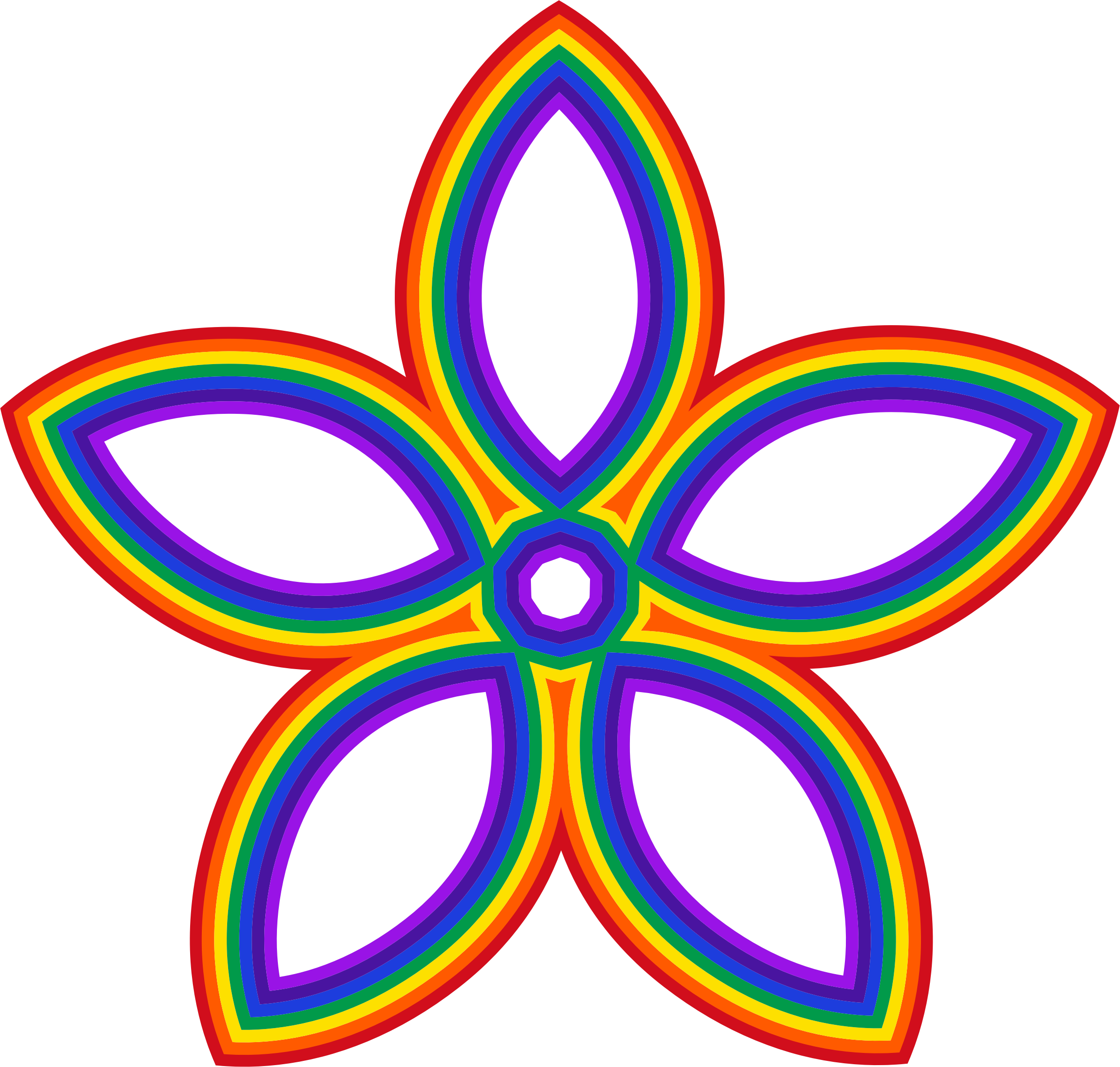 rainbow flower PNG icon