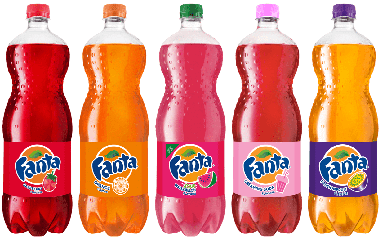 Range Of Fanta Bottles PNG images