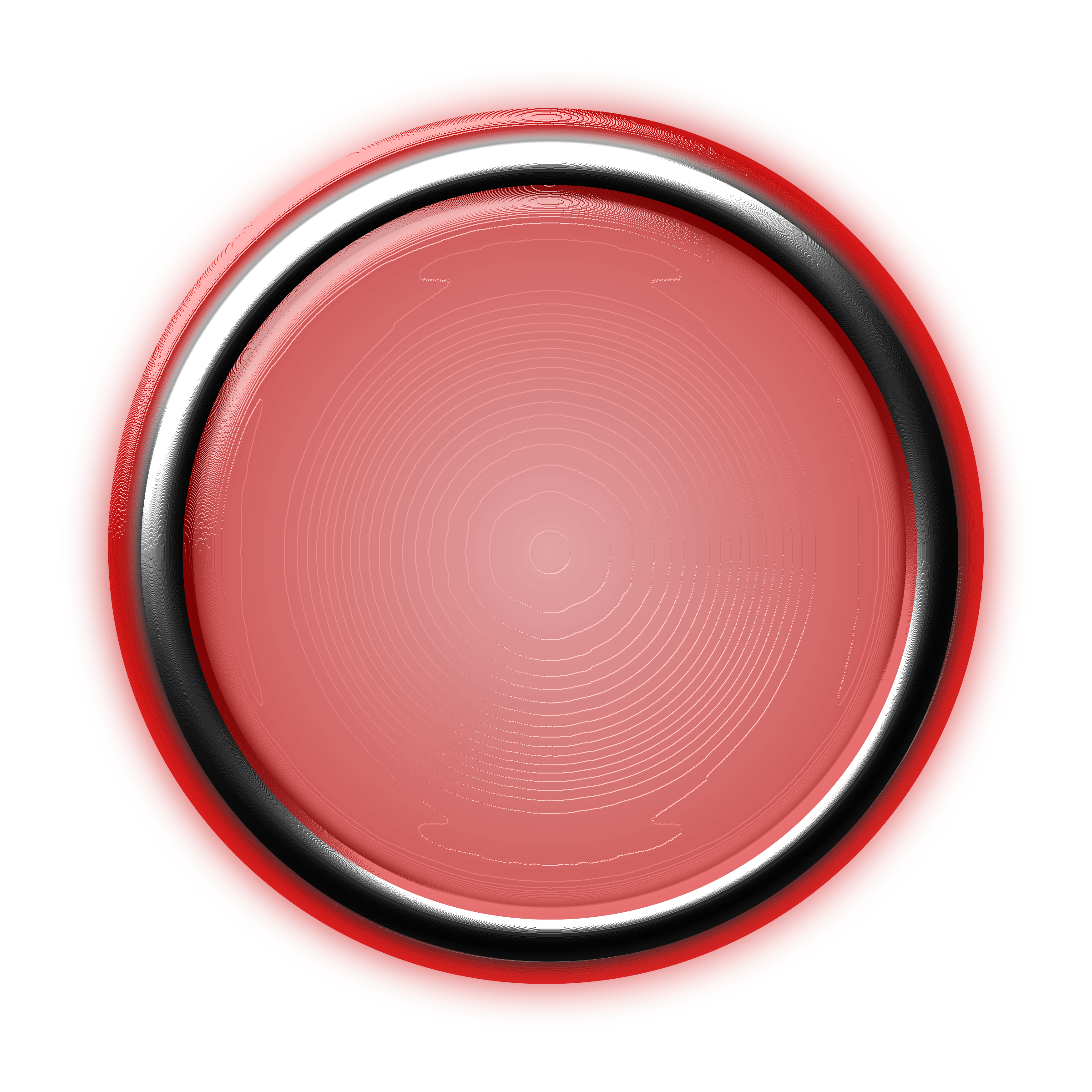 Red Button with Internal Light and Glowing Bezel SVG Clip arts