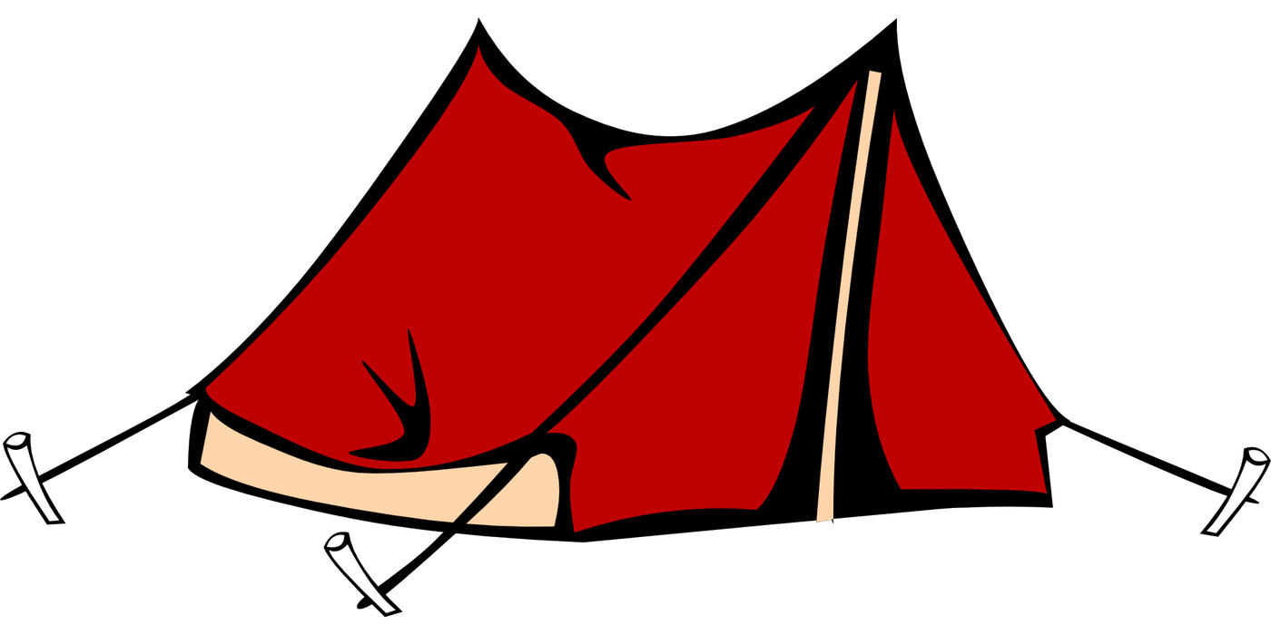 Red Camping Tent Clipart PNG icon