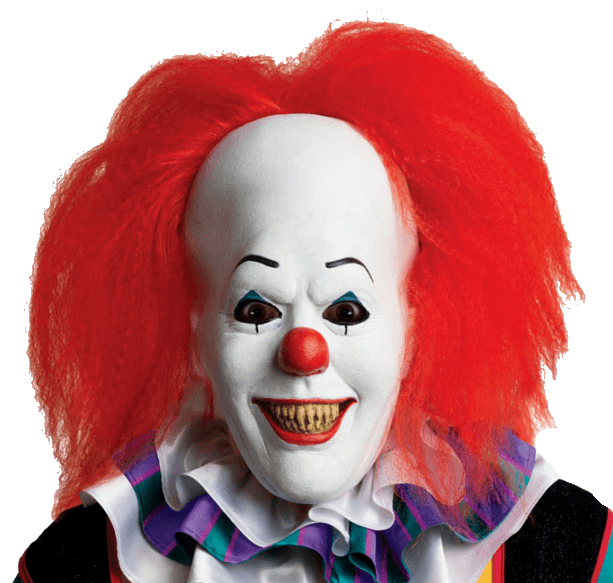 Red Hair Scary Clown Halloween SVG Clip arts