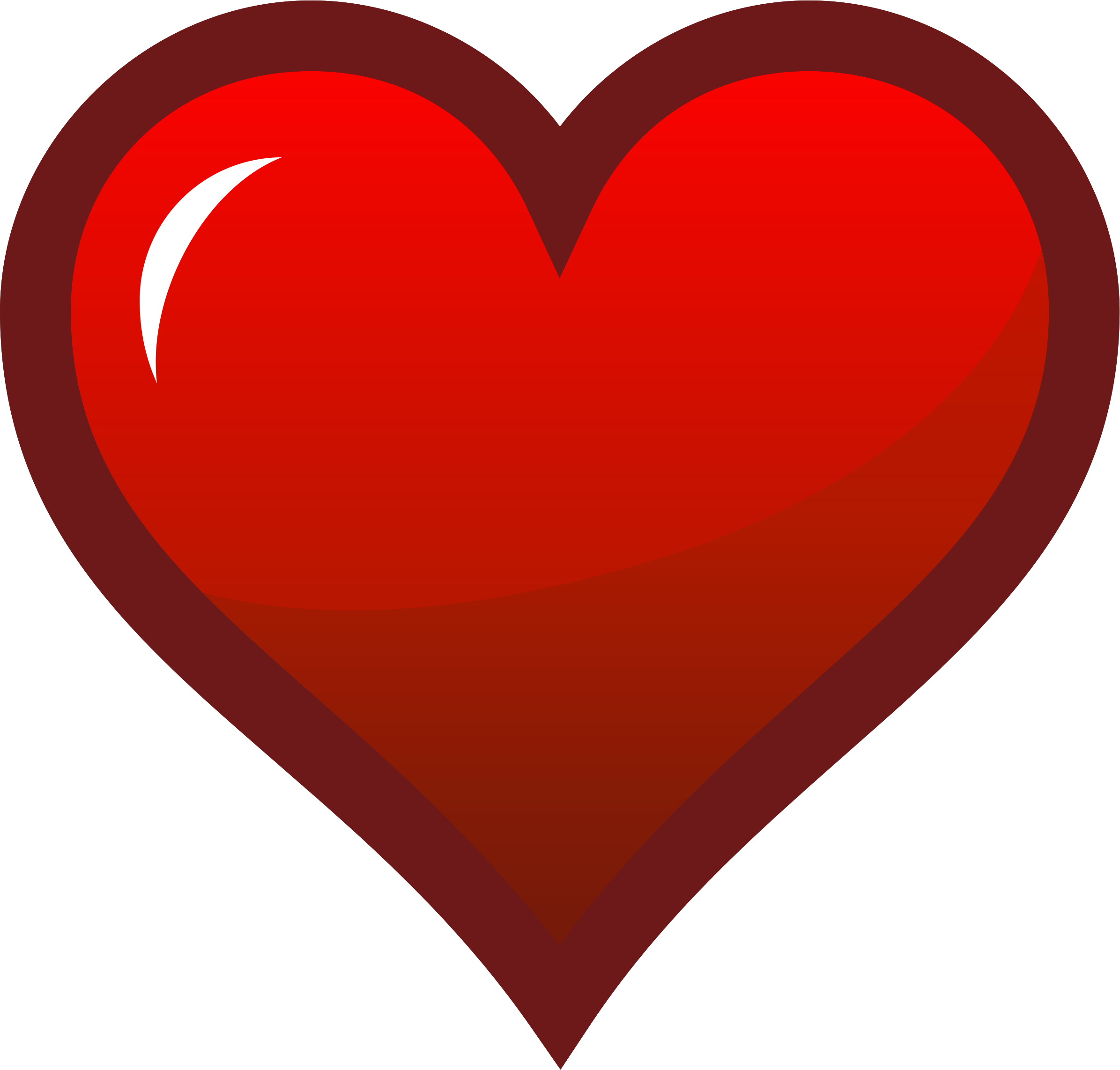 Red Heart Icon SVG Clip arts