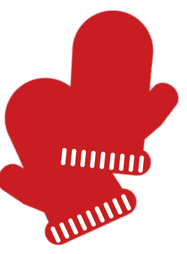 Red Mittens With White Details Illustration Clip arts