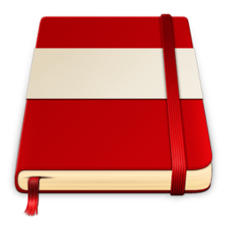 Red Moleskine Notebook PNG icon