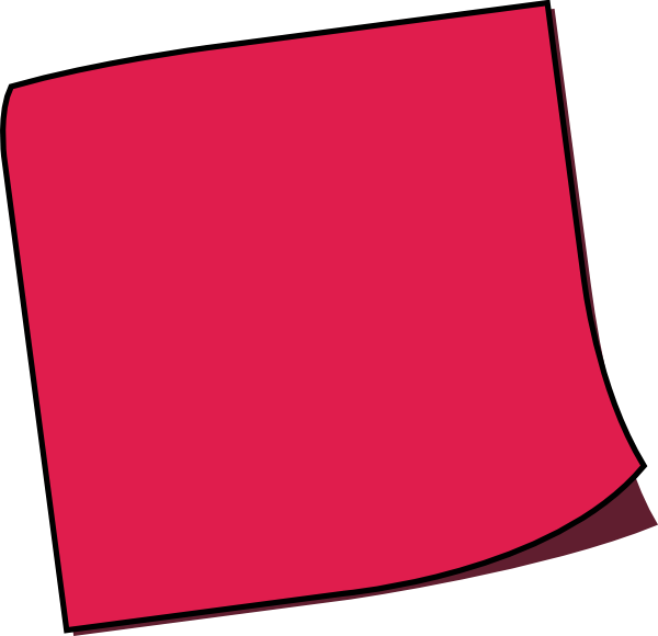 Red Pink Sticky Note PNG icon