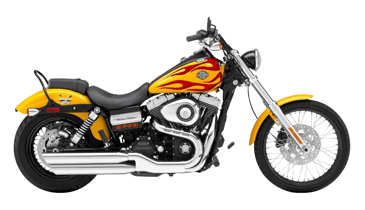 Red Yellow Harley Davidson Motorcycle PNG images