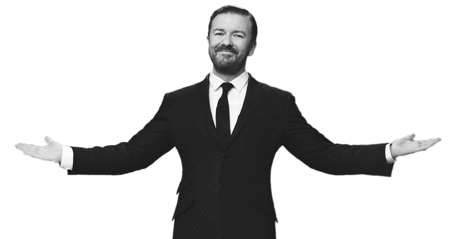 Ricky Gervais Black and White SVG Clip arts