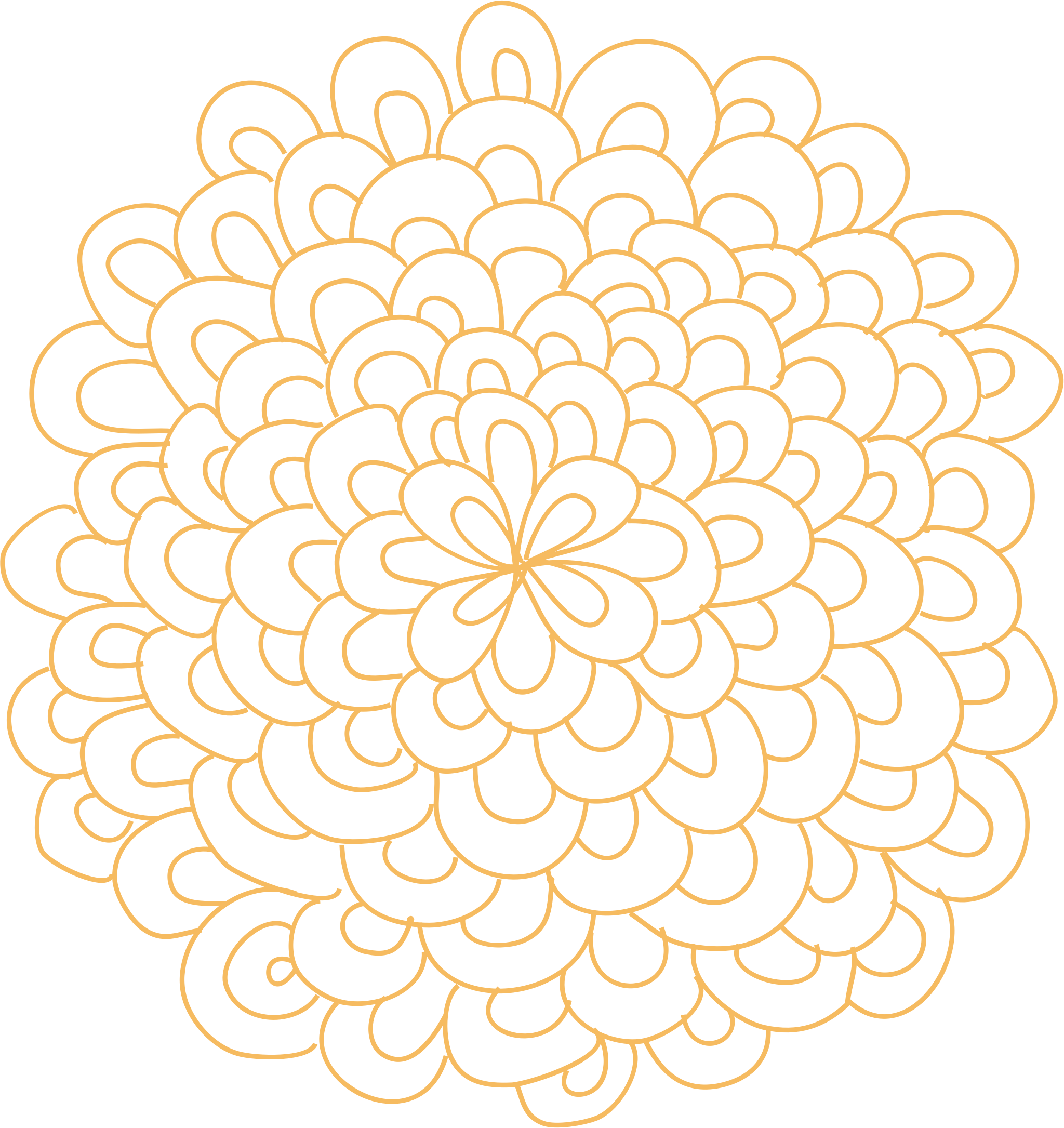 Rosette Flower Clipart PNG icon