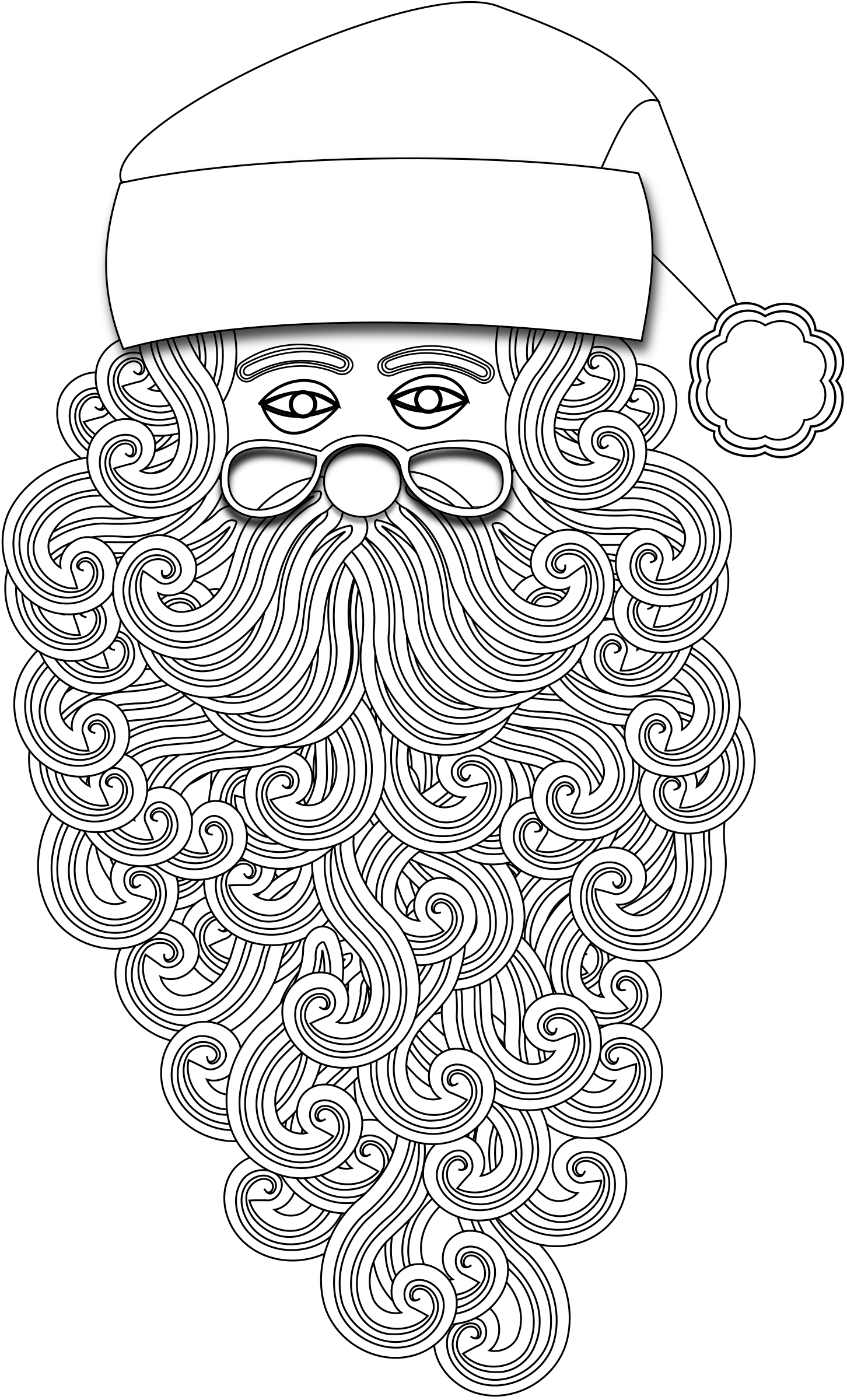 Santa 1 Outline PNG icon