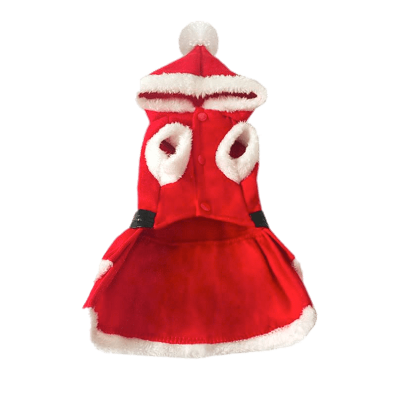 Santa Claus Outfit For Dogs SVG Clip arts