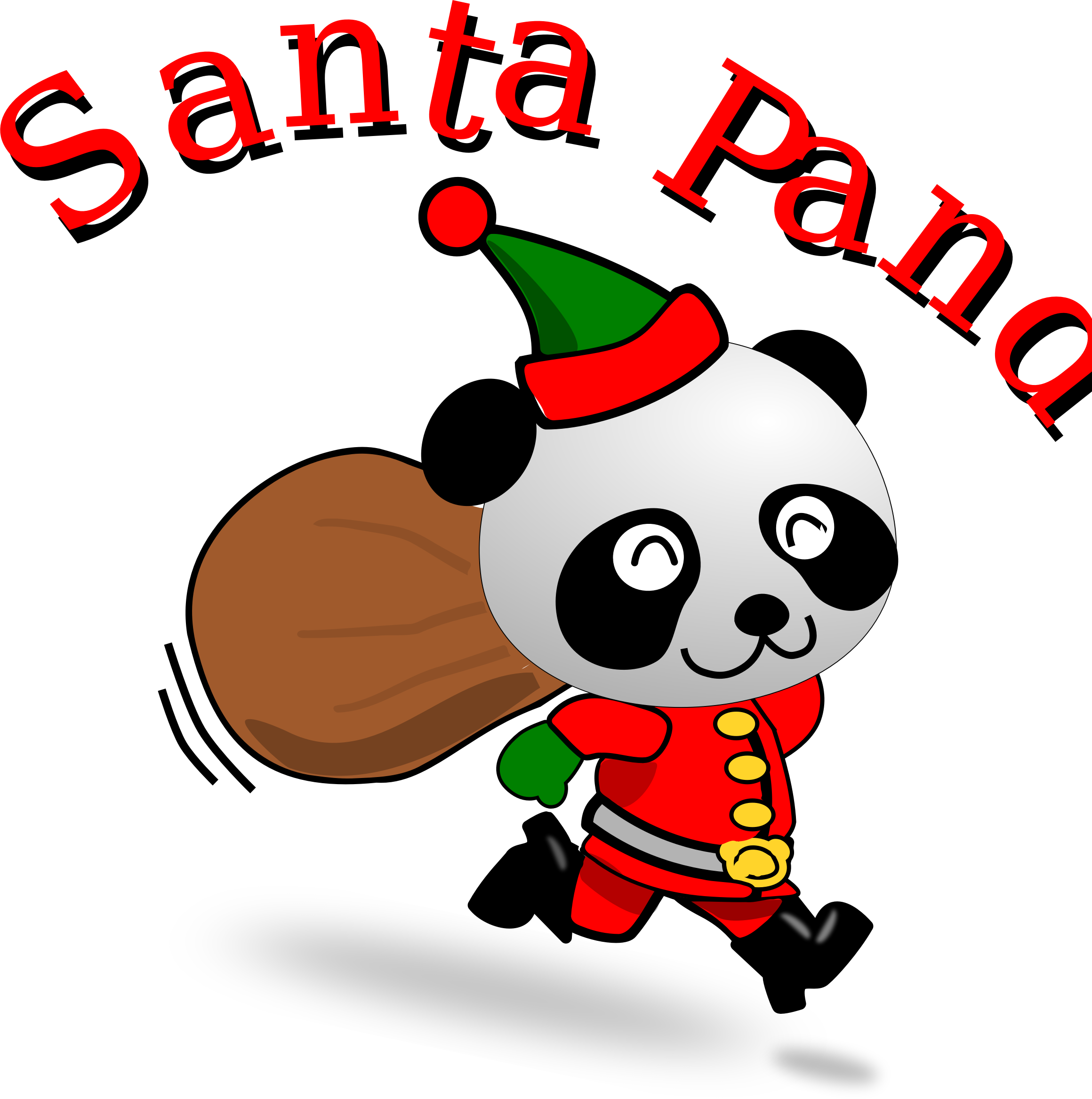 Santa Panda PNG icon