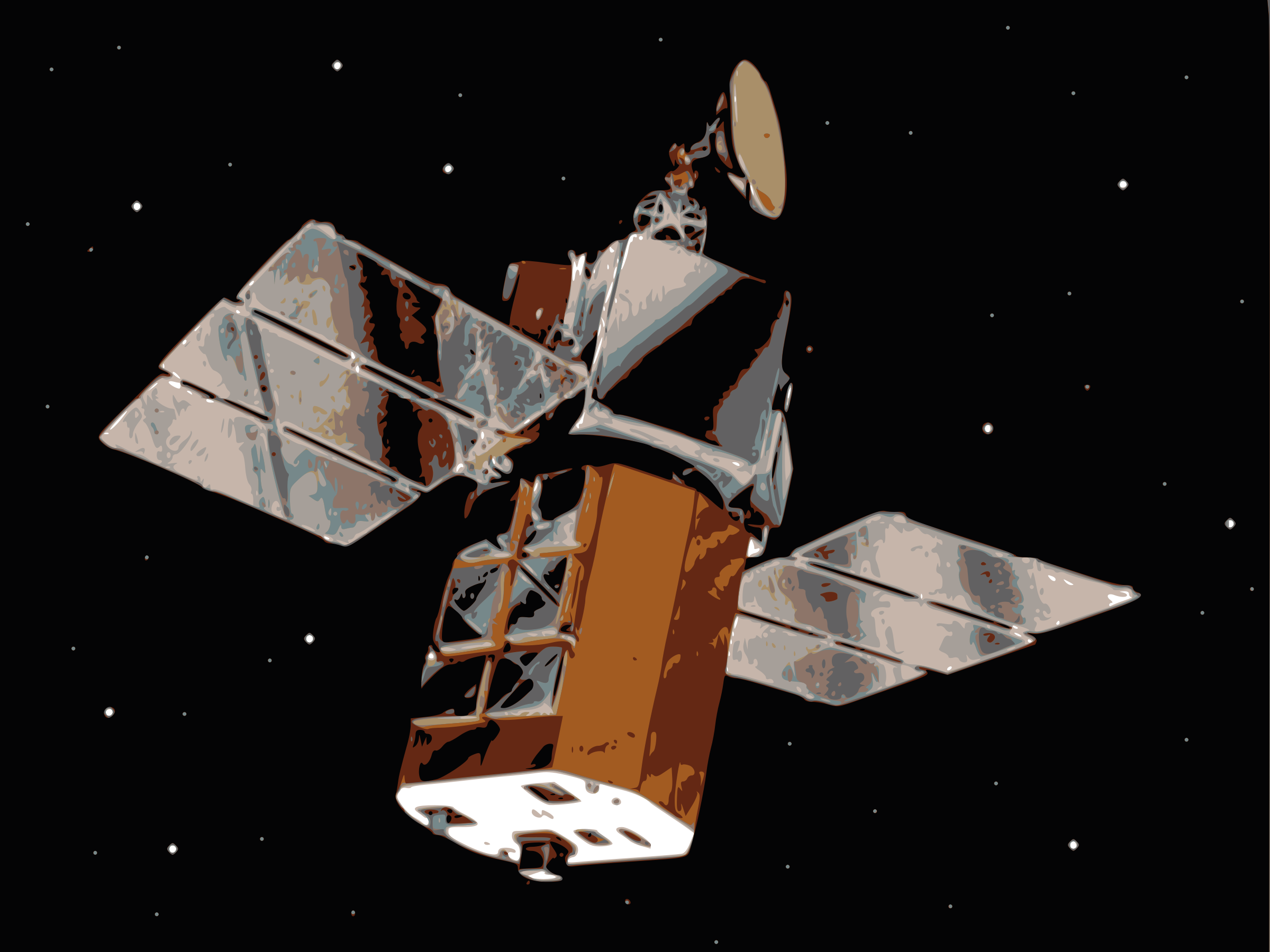 satellite in space SVG Clip arts