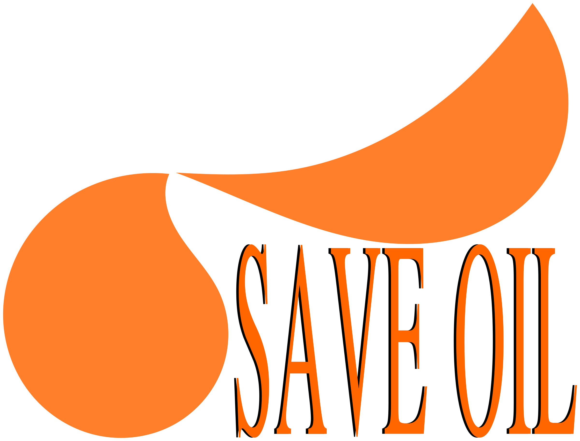 Save OIL - Message with logo SVG Clip arts