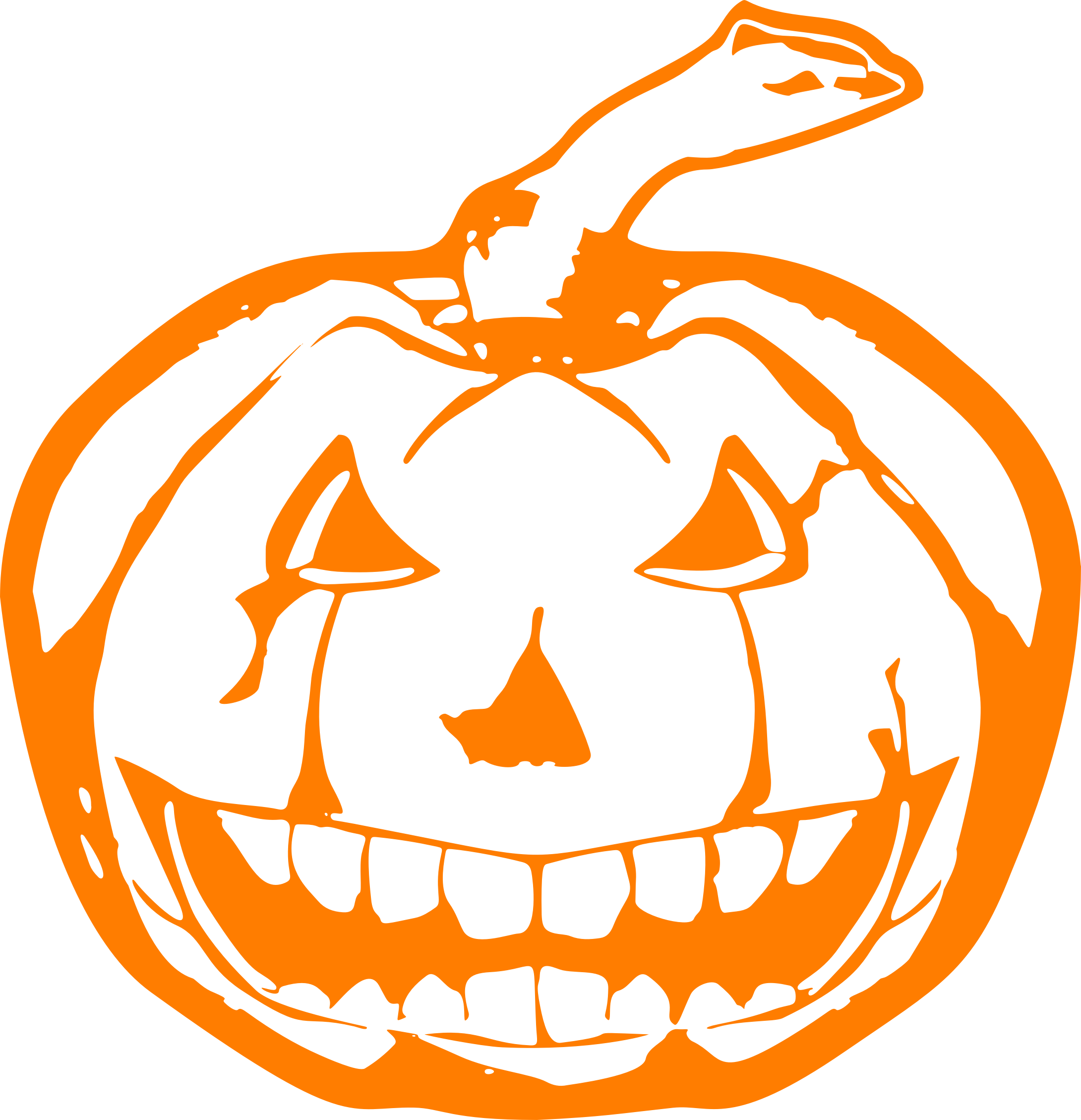 Scary JackOLantern Orange PNG icon