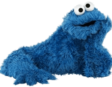 Sesame Street Cookie Monster Thinking PNG images