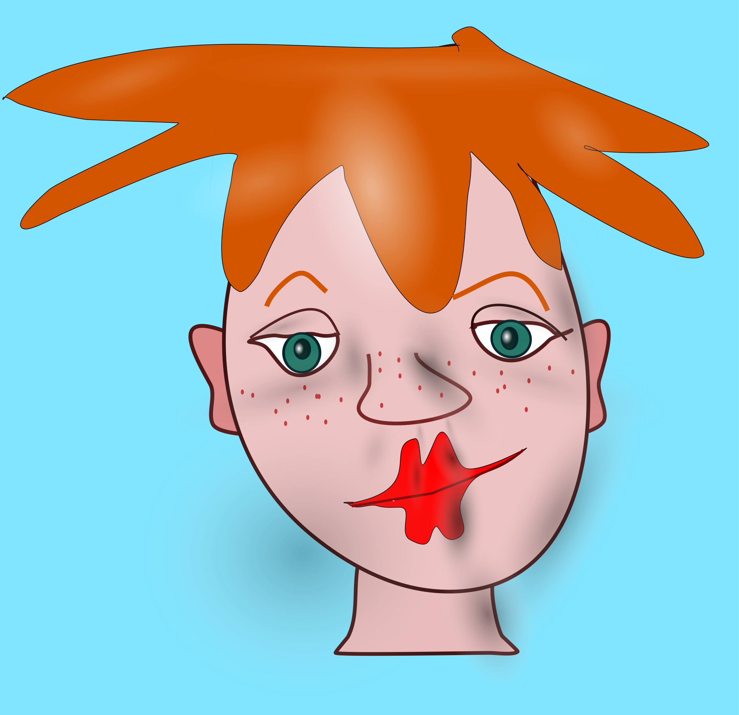 Shaded Cartoon Face PNG icon