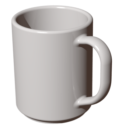 Shiny White Mug PNG icon