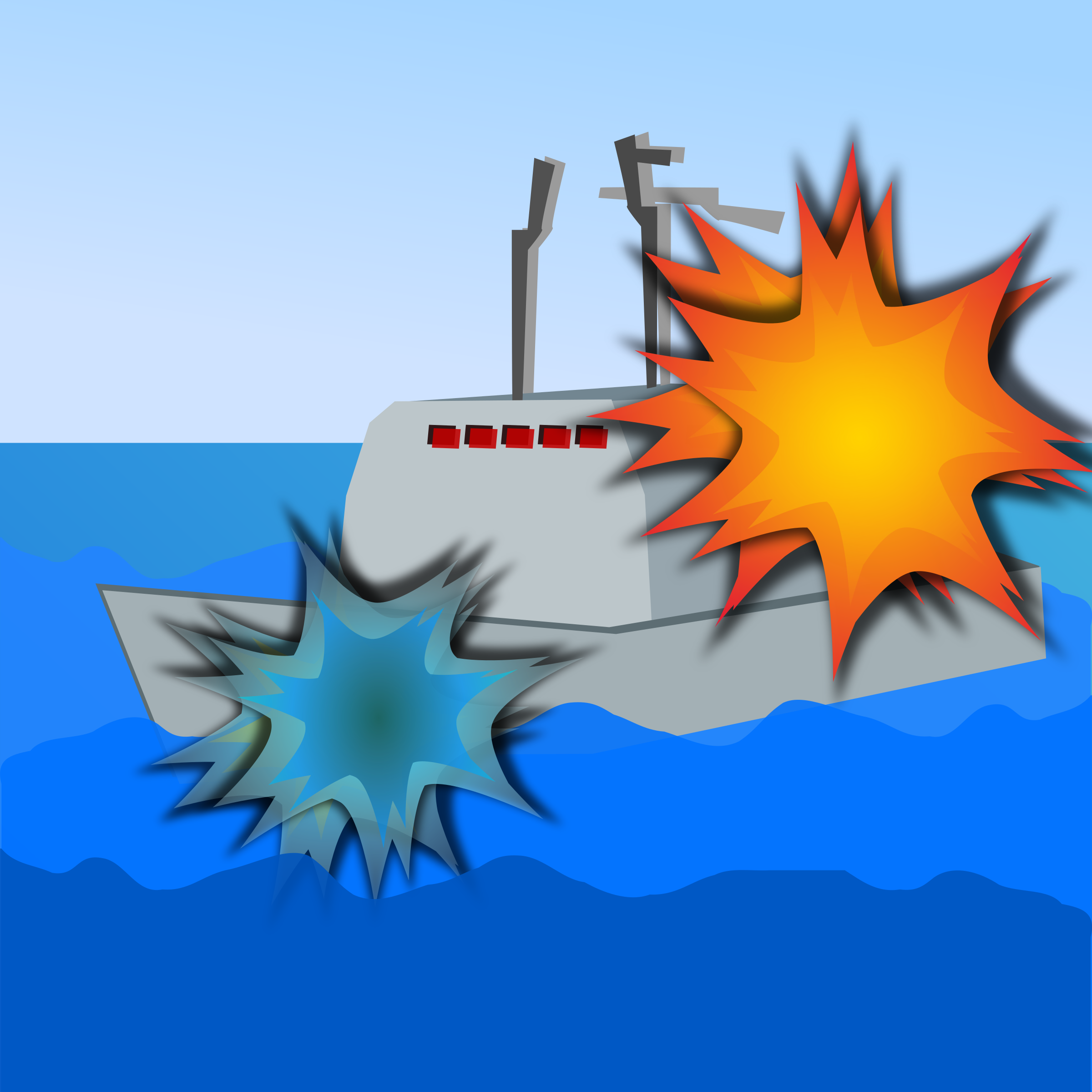 Ship Sea Battle SVG Clip arts