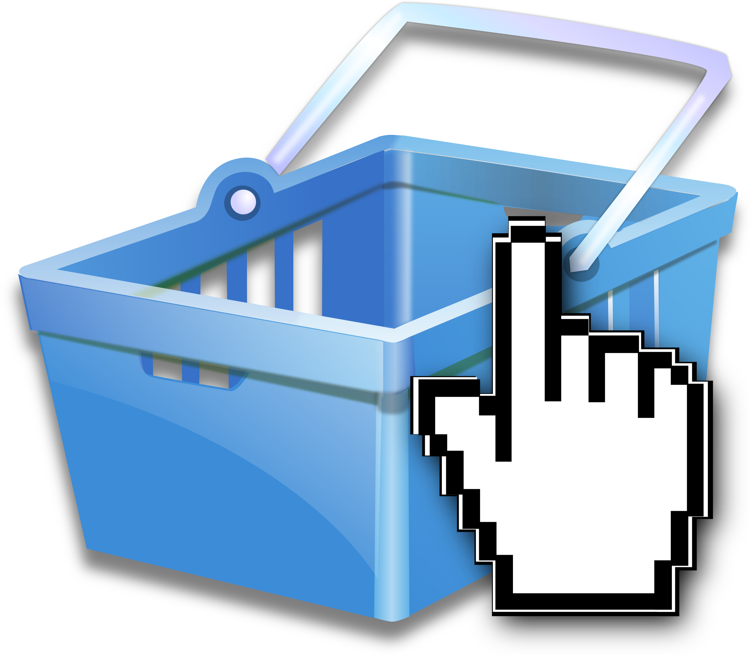 Shopping basket blue PNG icon