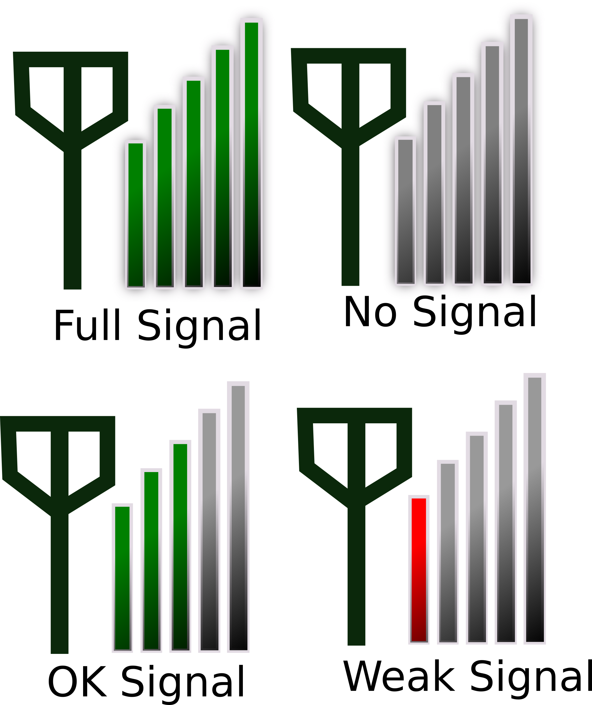 Signal Strength Icon for Phone Clip arts