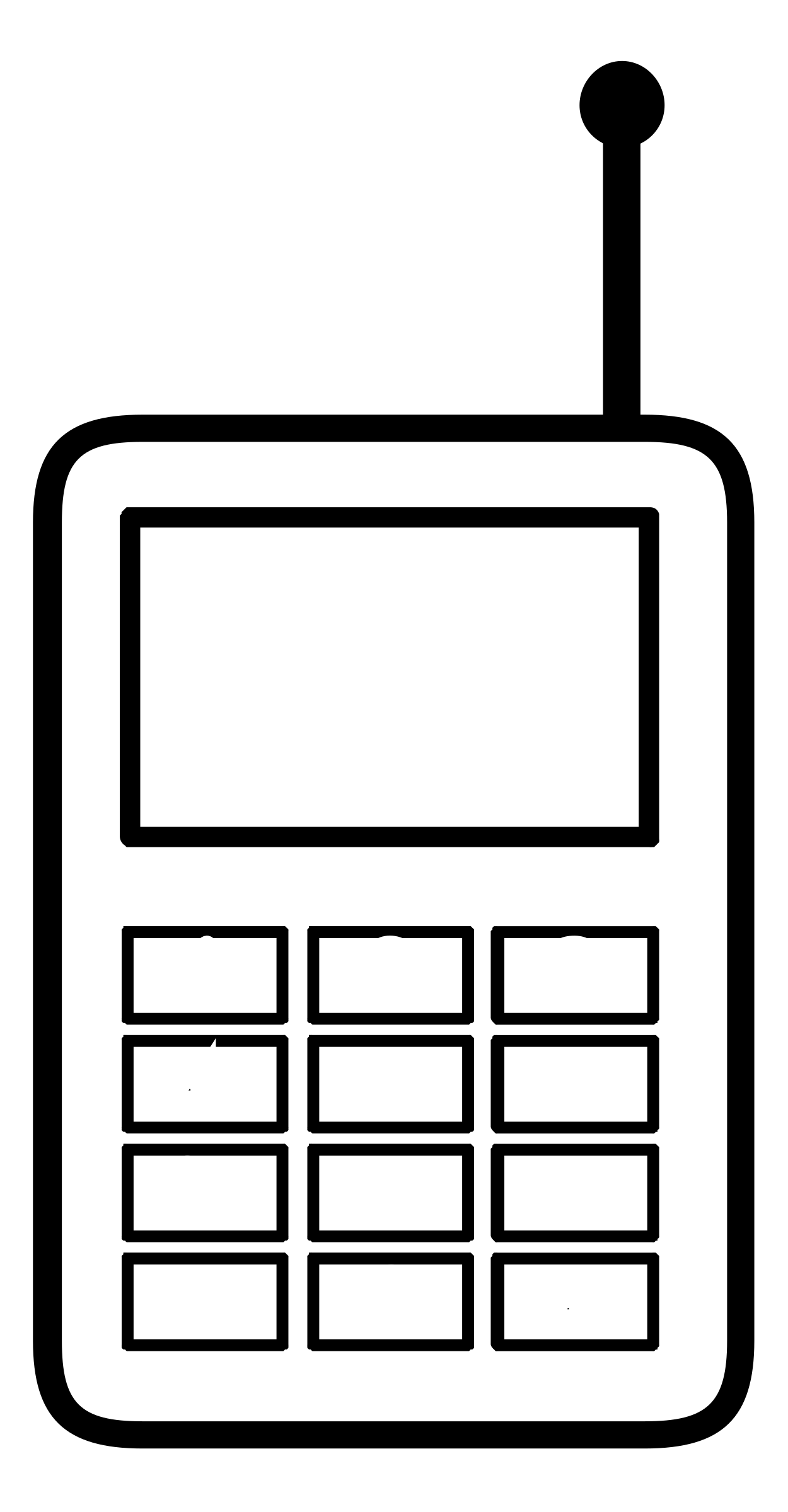 Simple cellphone SVG Clip arts